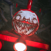 Choo Choo Spider Monster Train atmospheric background - funclicker.app